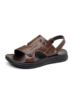 Пляжные сандалии мужские черно-коричневые коричневые, цвет Brown Mulinsen