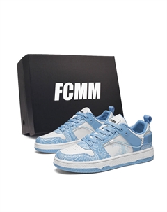 Износостойкие, легкие, дышащие и нескользящие мужские скейтерские кроссовки - бело-синяя коробка, цвет White Blue Box Fcmm