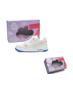 Низкие скейтбордские кроссовки унисекс градиент бело-голубые, цвет Gradient White Blue 7 sevfun