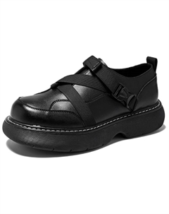 Повседневные кожаные туфли мужские черные с потайным клином, цвет Black Hidden Wedge Weishibangwei
