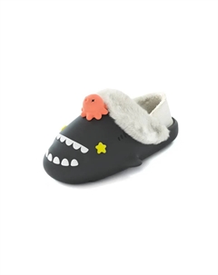 Акула Зимние Акулики Зимний Осьминог, Закрытые Тапочки на Каблуке Унисекс Чёрные, цвет Black Helloslippers