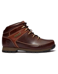 Мужские ботинки Euro sprint mid кожаные комбинированные, бордовый Timberland