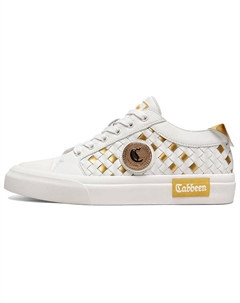 Мужские низкие скейтерские кеды белые, цвет White Cabbeen