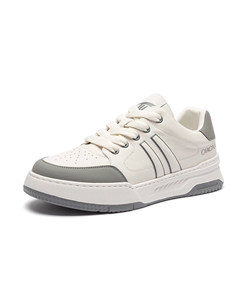 Мужские устойчивые к истиранию низкие скейтерские кроссовки бело-серые, цвет White Gray Qiaonai