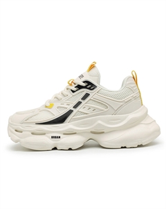 Амортизирующие устойчивые к истиранию дышащие увеличивающие рост нескользящие низкие массивные кроссовки мужские бежевые, цвет Beige Urban authentic