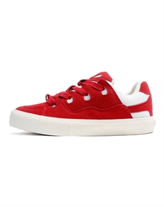 Износостойкие, легкие, дышащие и нескользящие унисекс лоу-топ скейтбордские кроссовки красные, цвет Red Weishibangwei