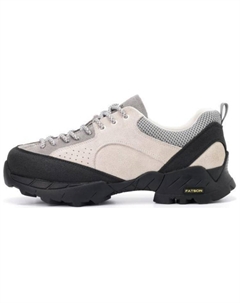 Водостойкие походные износостойкие низкие повседневные кроссовки мужские серый/экрю, цвет Gray/Ecru Aokang