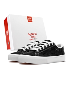 Низкие скейтерские кроссовки унисекс черные, цвет Black Miniso