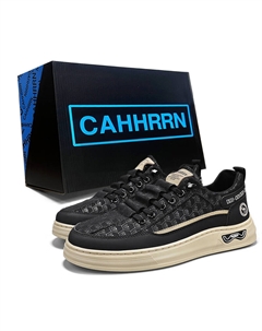 Дышащие мужские скейтерские кеды лоу-топ черные, цвет Black Cahhrrn