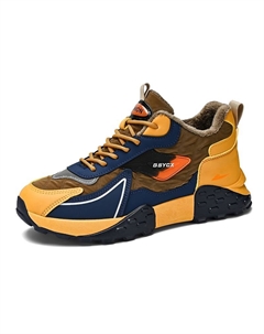 Антискользящие и износостойкие утепленные повседневные ботинки мужские - хаки, цвет Khaki Kuding