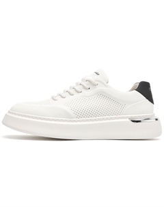 Стильные скейтерские кроссовки мужские бело-черные, цвет White Black C°banner