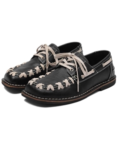 Кожаные повседневные туфли унисекс черные, цвет Black Weishibangwei