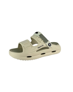 Антибактериальные противоскользящие износостойкие дышащие бесшумные шлепанцы мужские зеленые, цвет Green Trespass