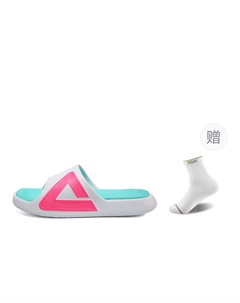 Тайцзи 1.0 противоскользящие износостойкие амортизирующие шлепанцы унисекс бело-красные - черно-белые, цвет White Black Peak