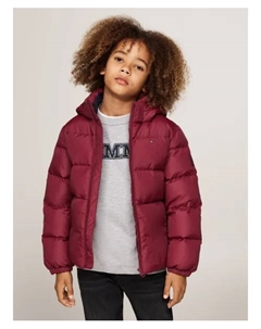 Необходимый пуховик Loose fit, красный Tommy hilfiger