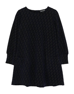 Платье с монограммой, черный Emporio armani kids