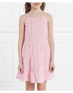 Платье из склеенной газовой ткани, розовый Guess