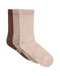 Детские шерстяные носки в рубчик, 3 пары - многофункциональные носки, серебряный Minymo®