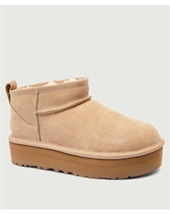 Классические ультрамини-ботинки для снегоступов на платформе, бежевый Ugg