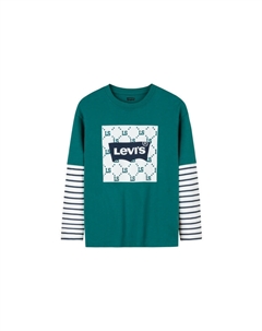 Levi's Удобная футболка с длинными рукавами бирюзового цвета для детей 3-7 лет Levi's®