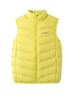 Пуховик-жилет желто-зеленый подростковый Asics