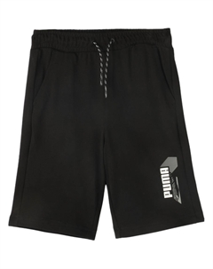 Детская короткая футболка, черная Puma