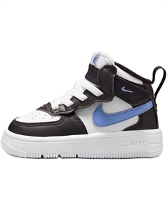 Air Force 1 Противоскользящие Износостойкие Высокие Детские Ботинки Черный Белый Nike