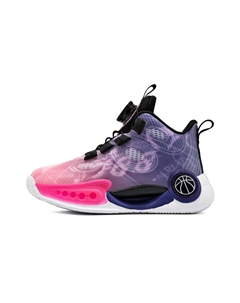 Скользоустойчивые противоударные дышащие утепленные низкие детские баскетбольные кроссовки с флисовой подкладкой, розово-фиолетовые Camkids