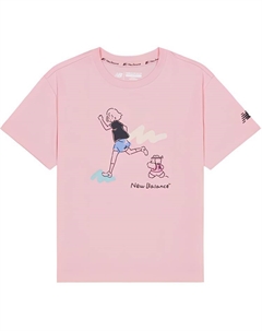 Футболка розовая для детей 3-7 лет New balance