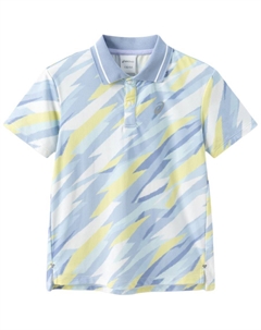 Футболка поло фиолетовая с полной печатью для подростков Asics