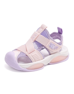 Антискользящие износостойкие детские сандалии Kids', черный/светлый хлопковый серый Bobdog