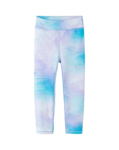 Леггинсы для подростков синие с цветочным принтом Asics