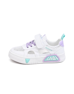 Детские сандалии с противоскользящей подошвой и защитой от ударов, бело-голубые Budding