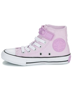 Chuck Taylor All Star Высокие Детские Кроссовки из Холста Розовые, Звезды Сиреневые Converse