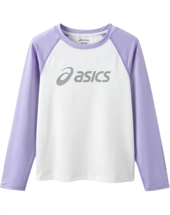 Футболка белая с фиолетовым для подростков Asics