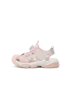 Детские сандалии с застежкой на кнопку, закрытым носком, легкие, комфортные, с мягкой подошвой, противоскользящие и износостойкие, розово-белые Jeep