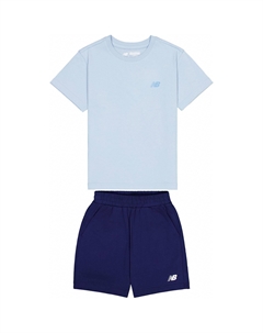 Повседневный спортивный костюм для младших школьников, светло-синий/темно-синий New balance