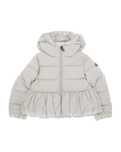 Куртка с капюшоном и оборками, белый Moncler enfant