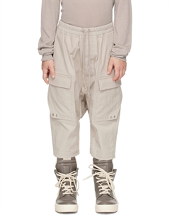 Детские бежевые длинные шорты карго Pods Rick owens