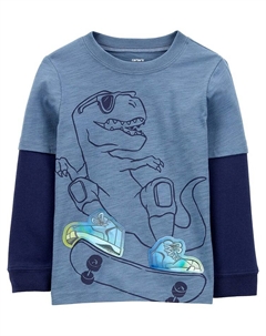 Рубашка с длинным рукавом, синий Carter`s