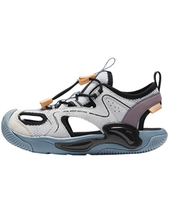 Дошкольные амортизирующие износостойкие детские сандалии серо-фиолетовые Antakids