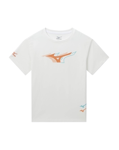 Детская футболка, белая Mizuno