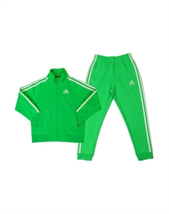 Повседневный спортивный костюм детский зеленый и белый Adidas