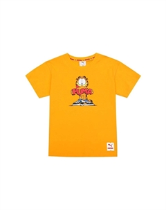 Детская футболка, оранжево-желтая Puma