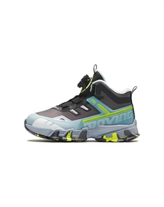 Антискользящие утепленные полувысокие детские уличные ботинки для детей 3-7 лет, шиферно-серый/синий крабовый панцирь/черный Antakids