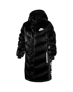 Куртка пуховая черная подростковая Nike