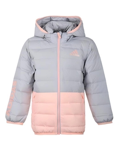 Детская пуховая куртка, розовый/серый Adidas