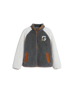 Детская футболка, серо-белая в стиле пэчворк Gap