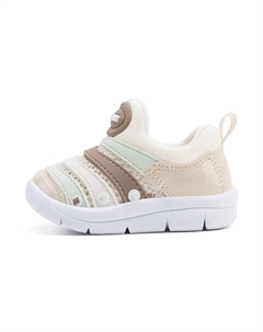 Противоскользящие детские повседневные ботинки с защитой от ударов, бежево-красный Ebmini