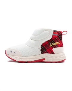 Амортизирующие износостойкие мидтопы детские повседневные кроссовки бело-красные детские Asics